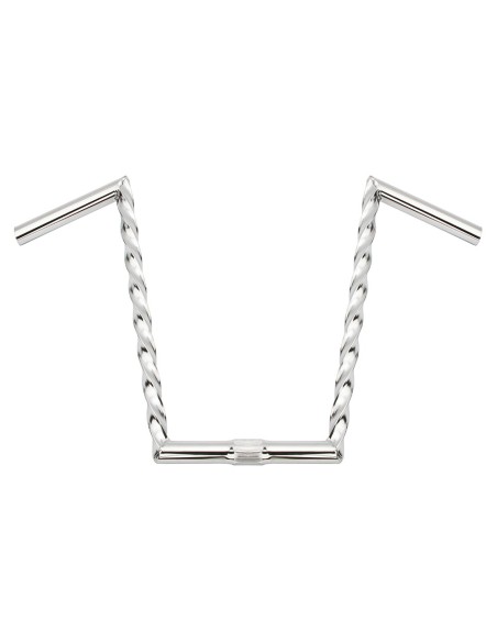 V Ape Square Twisted Handlebar 15 25.4mm Chrome.